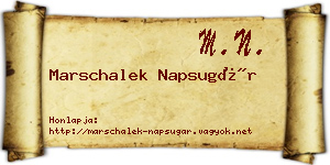 Marschalek Napsugár névjegykártya